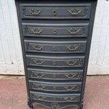 Louis XV style weekly planner, patinated black