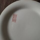 8 assiettes d hôtel faïence Longwy 19ème initiales RR