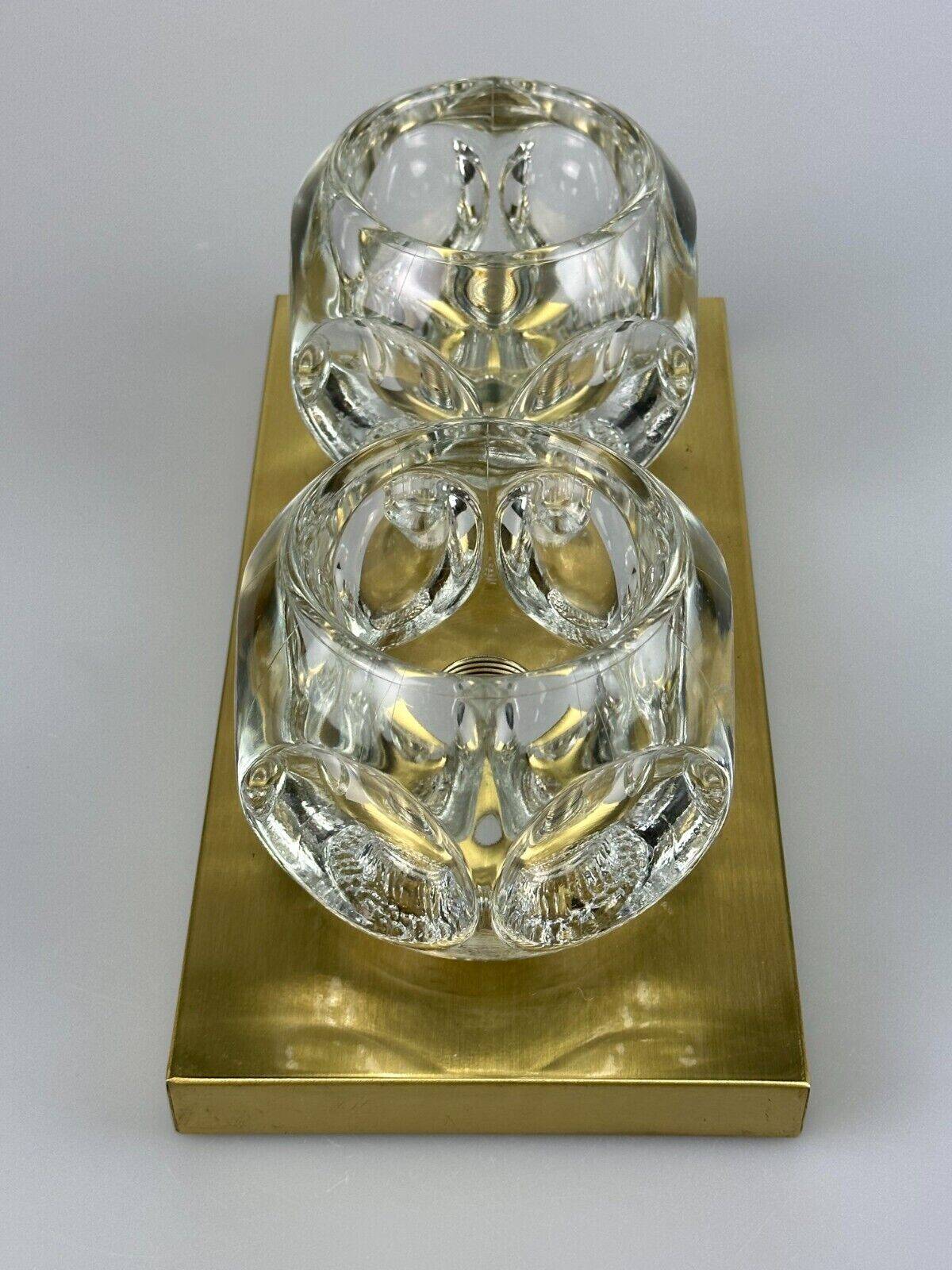 60s 70s peill & putzler cube wall lamp wall sconce ice glass space design