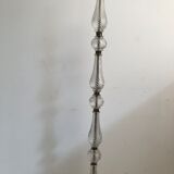 Glass lamp foot and wrought iron