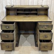 English post office in patinated fir from the 1930s