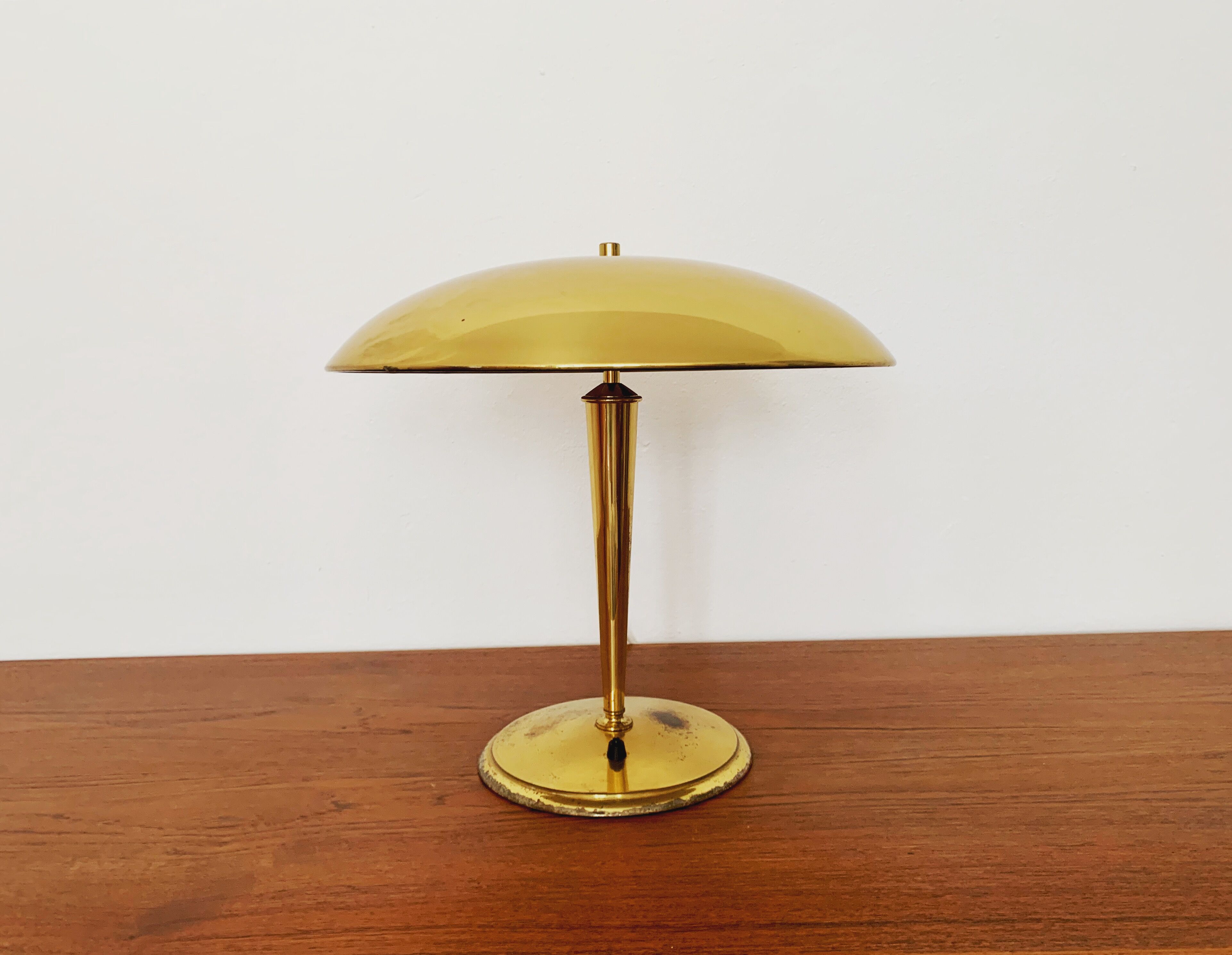Magnificent large Mid Century Modern brass table lamp