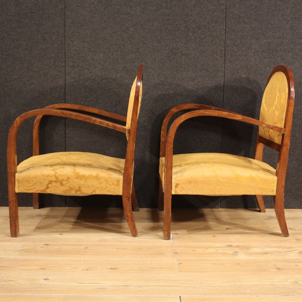 Pair of art deco style armchairs