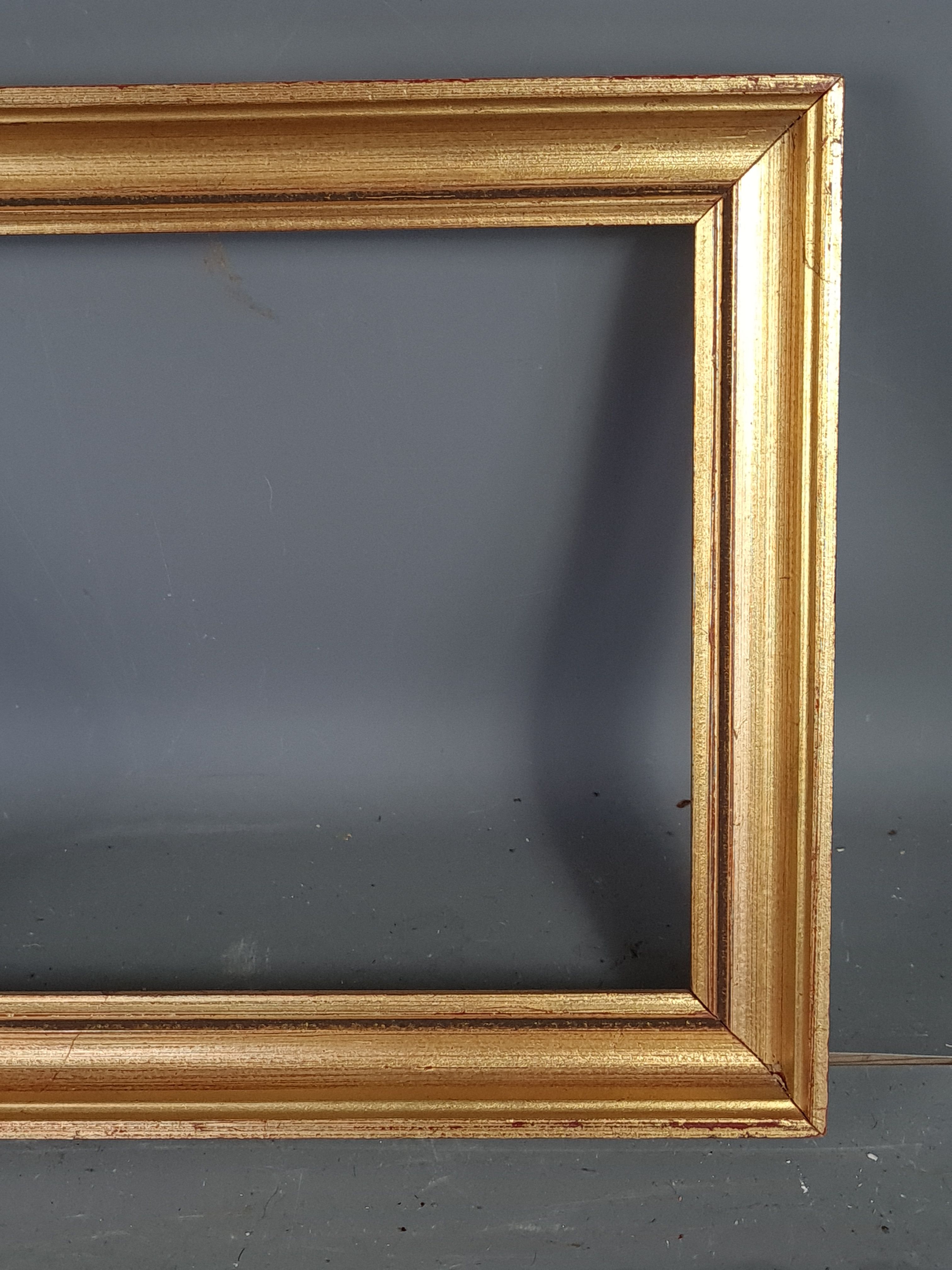 Frame hollow edges gilded wood gold leaf 28.5x22.5 foliage 23.9x18 cm sb