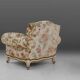 Fauteuil en tissu floral, France années 1950