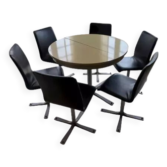 Formica table 1968 and 6 chairs