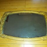 Painted wooden art deco mirror 33 X 51 cm