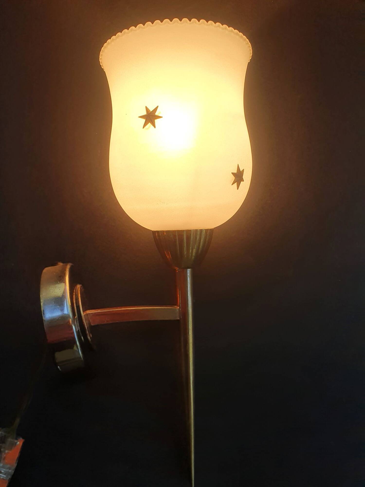 Pair of wall sconces torch style Empire