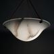 Large Art Deco marbled glass pendant light with rope suspension, 1940s-1960s