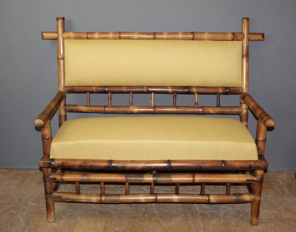 Bamboo Bench from the Napoleon III Period