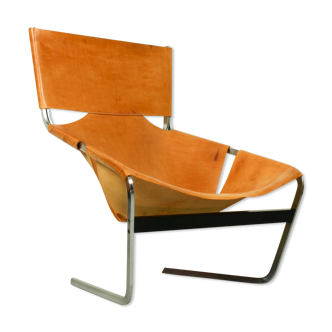 Pierre Paulin F444 in natural leather, The Netherlands, 1963