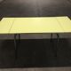 Yellow formica kitchen table with two extension cord, vintage 60s