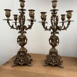 Paire de candélabres en bronze
