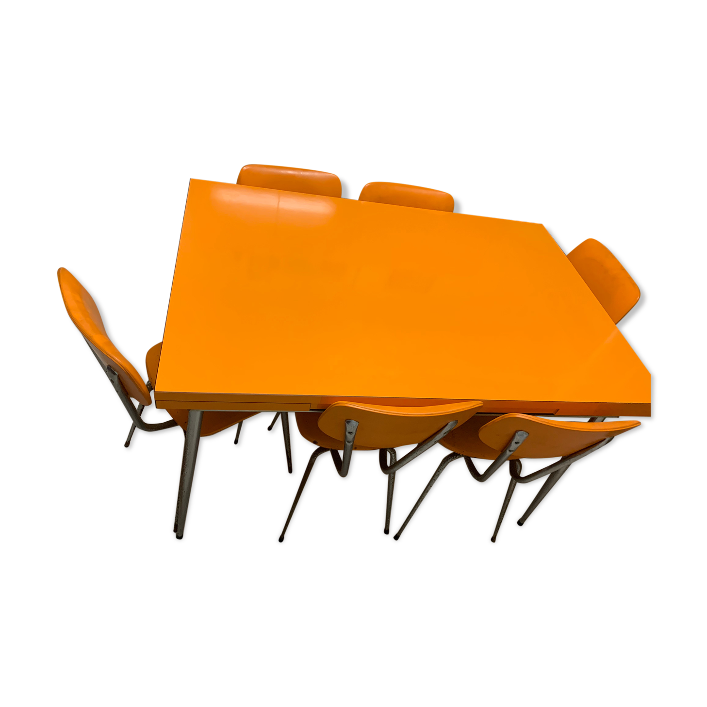 Table Formica year 60 & 6 chairs