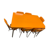 Table Formica year 60 & 6 chairs