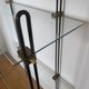 Vitrotub Paris shelf in aluminum foot glass and brass fastener