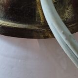 Lampe chevet base art déco rose globe opaline