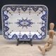 Antique Sarreguemines earthenware dish, Cluny model, 19th century