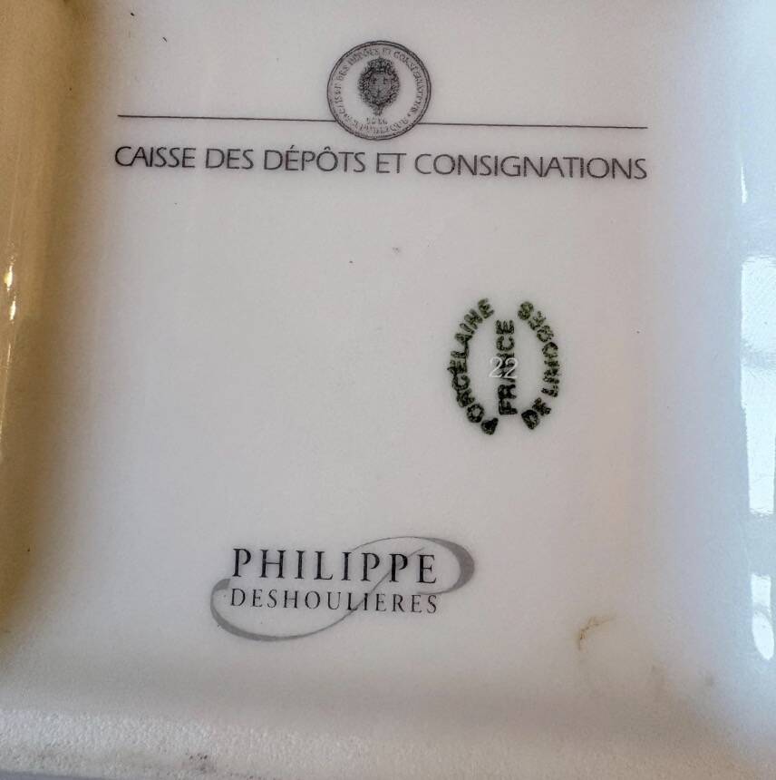 Limoges porcelain catchall by Philippe Deshoulières