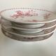 Set of 4 plates raised Sarreguemines land railway 19th décor Vega