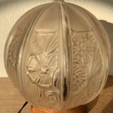 Lamp with globe hettier vincent verrerie des hanots art deco 1930