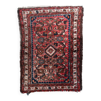 Tapis vintage Hamadan fait main