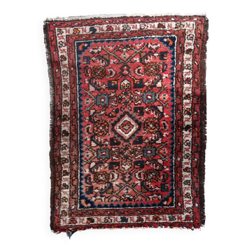 Tapis vintage Hamadan fait main