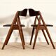 Set of 6 Danish chairs by Frode Holm (afrormosia wood)