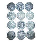 Vintage crystal coasters