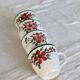4 tasses à café antiques faïence – Creil & Montereau HBCM « Simone »