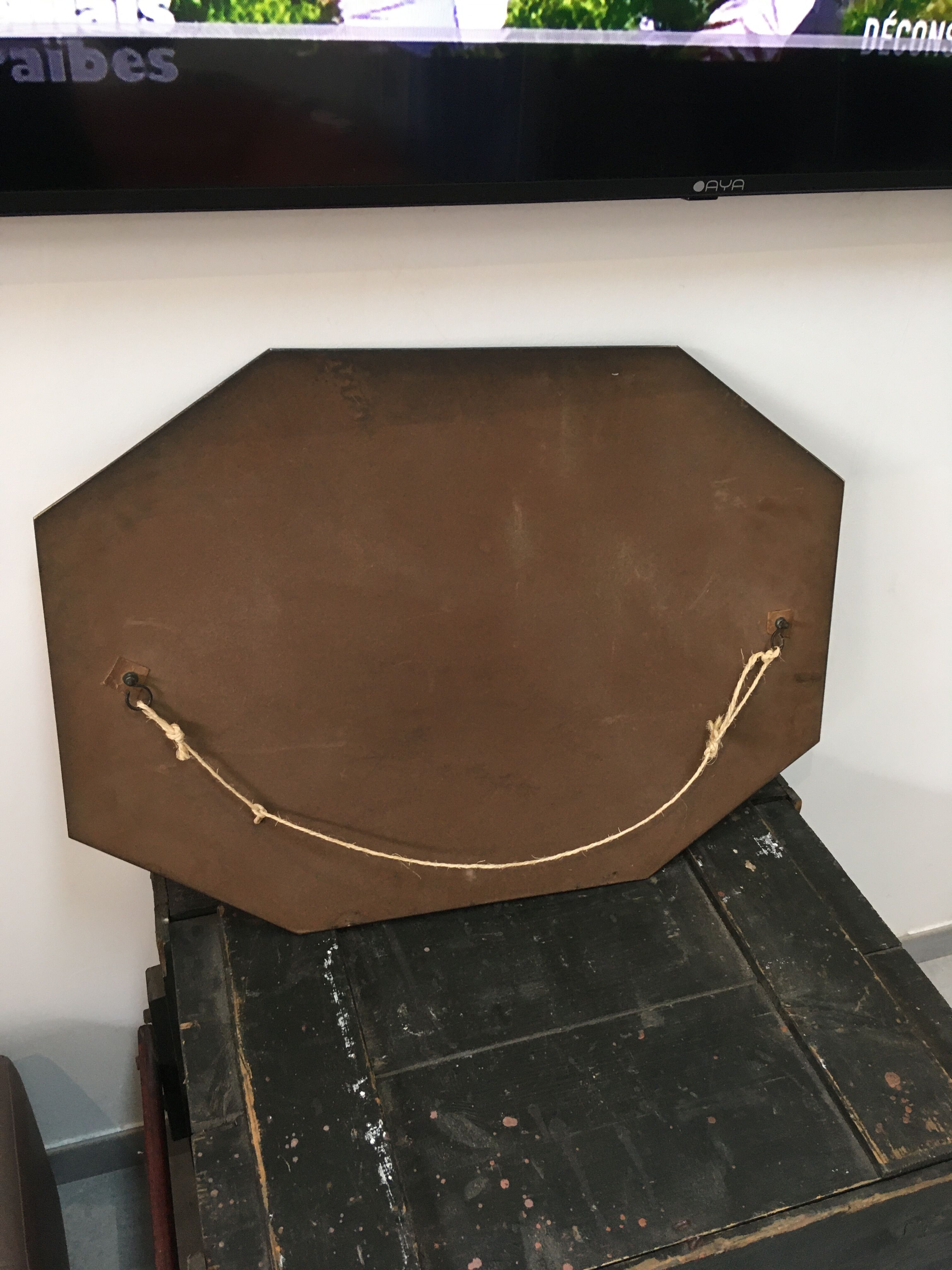 Art deco bevelled mirror  75x54cm