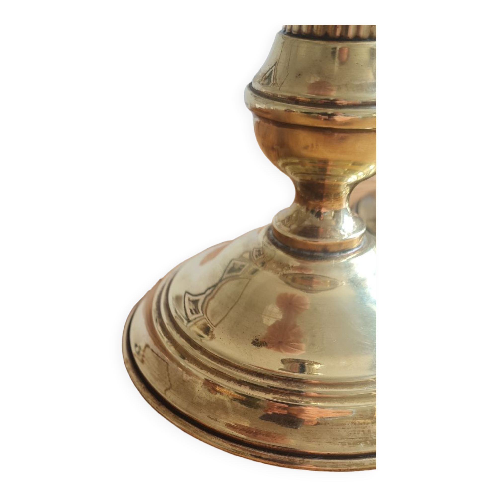 Pair of brass candle holders