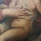 Old painting, oil on canvas, Virgin with Child
