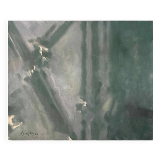 Tableau HST "Abstraction" Guy Feinstein (1929-2008) Figuration narrative