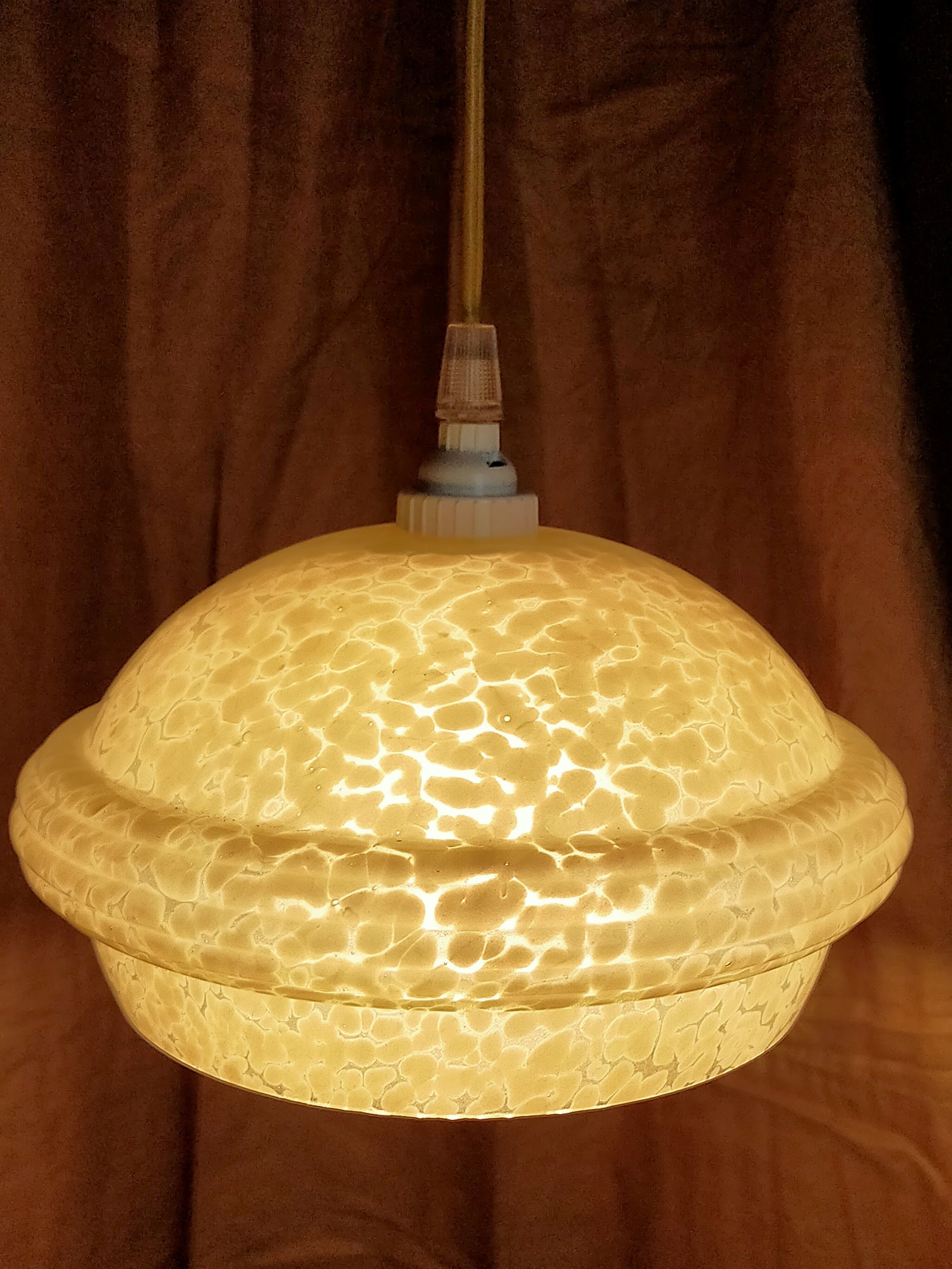 Clichy Glass Art-Deco Suspension