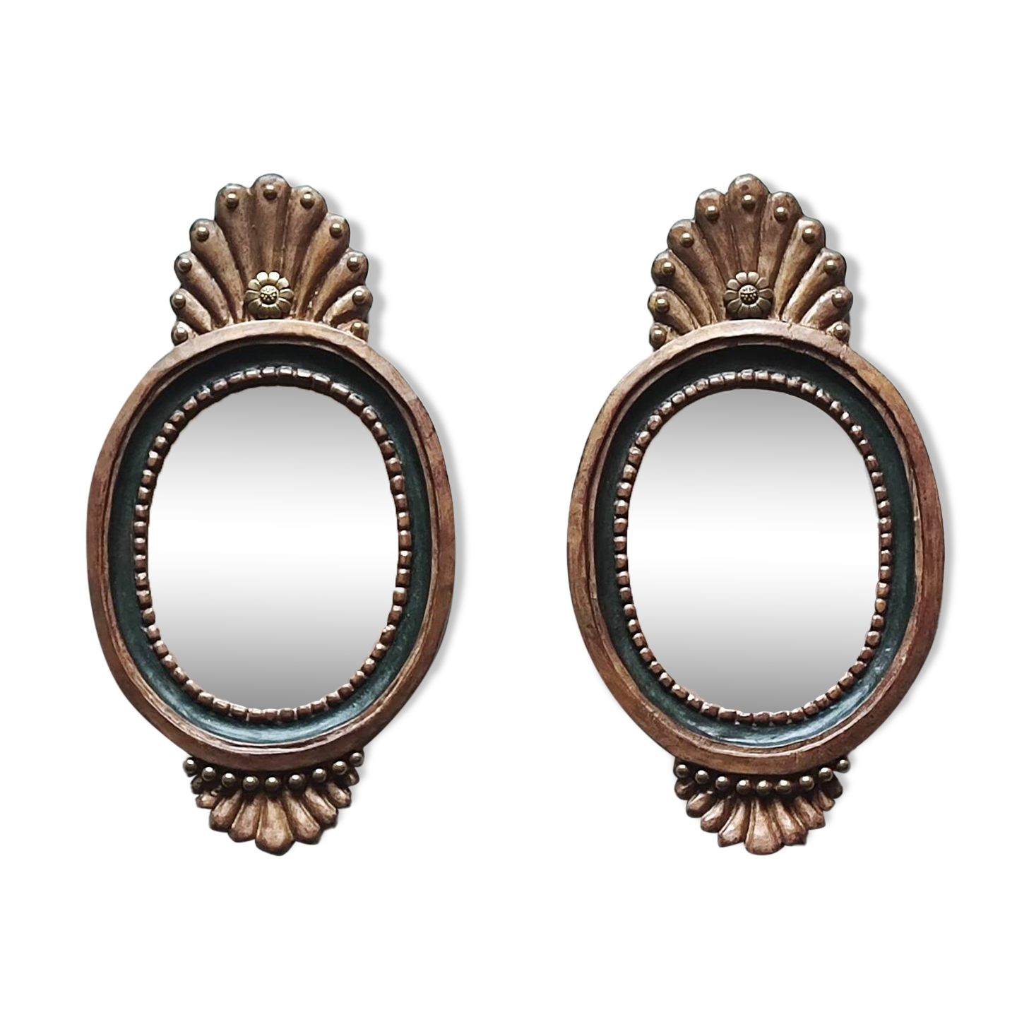 Pair small Italian mirrors