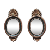 Pair small Italian mirrors