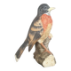 Matte porcelain bird sculpture from Milan by Eda Mann, American Blackbird