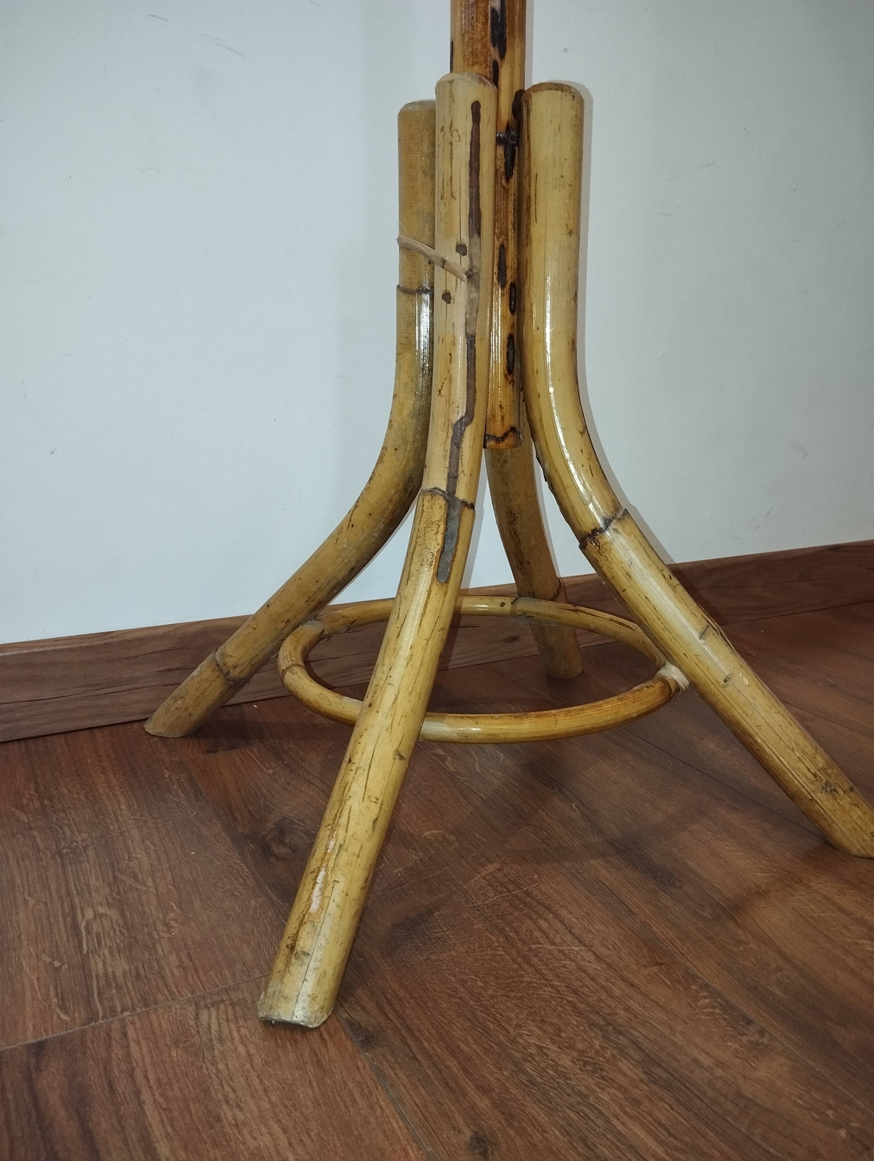 Vintage bamboo coat rack in the style of Franco Albini.