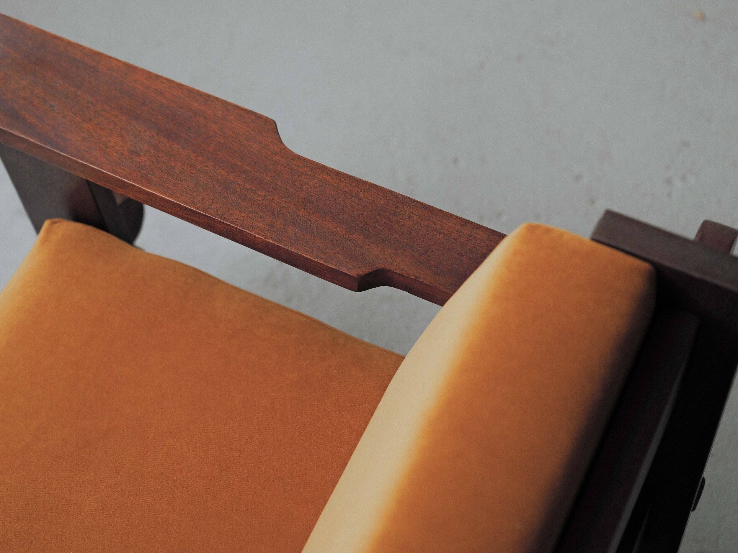 Architect's bench in solid wood, France, circa 1970.