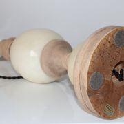 Marble and wood lamp base 400mm (without shade)