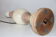 Marble and wood lamp base 400mm (without shade)