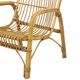 Italian rattan armchair, French Riviera style; Bohemian style side table