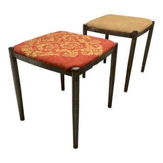 Two tubular steel stools