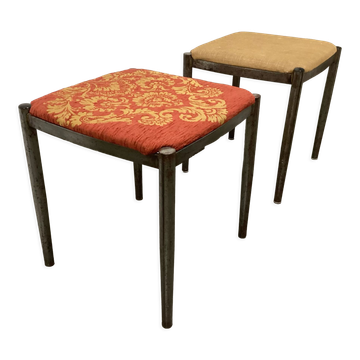 Two tubular steel stools