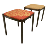 Two tubular steel stools