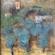 Mountain village, oil on canvas by Alexander Orloff (1899 – 1979)