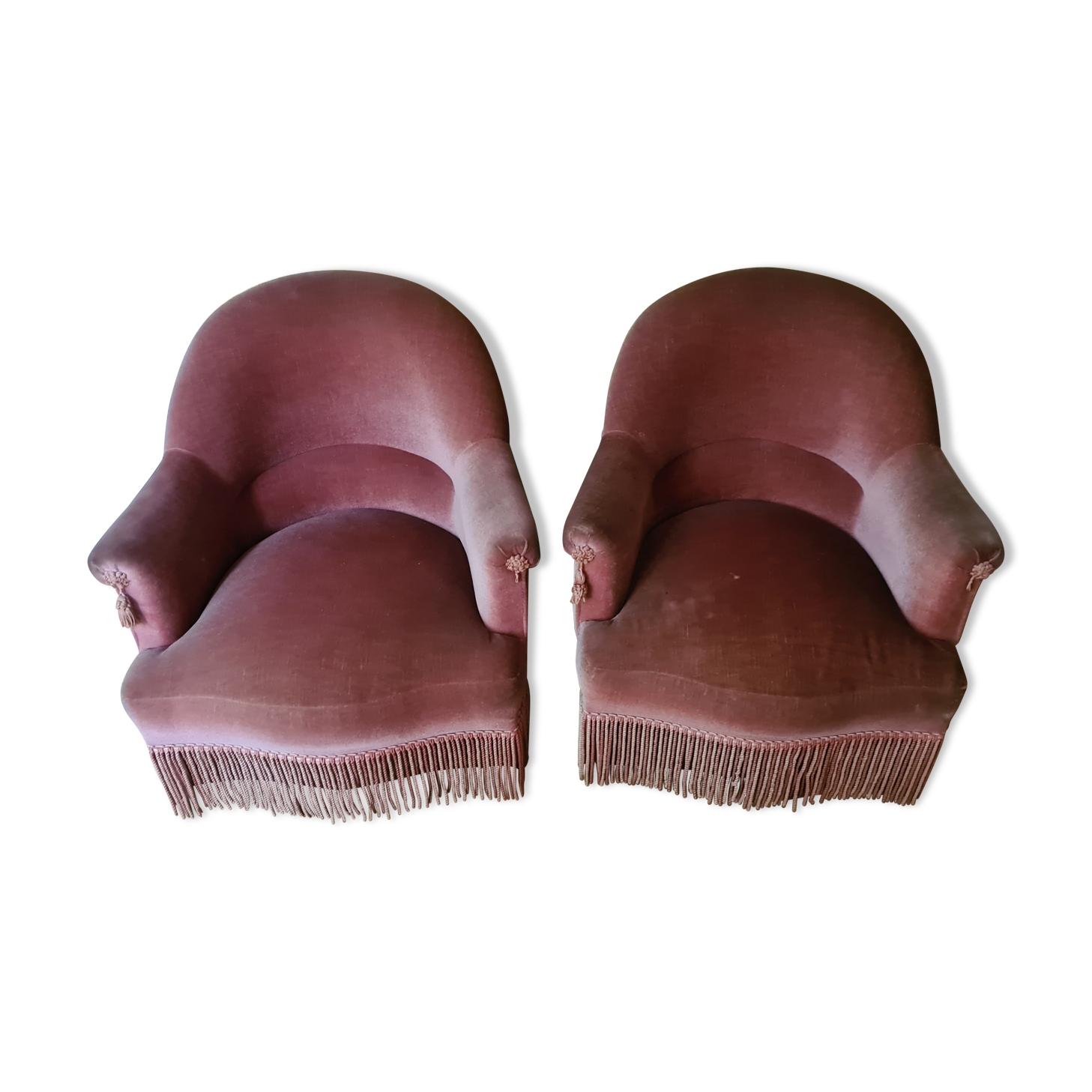 Pair of toad armchairs