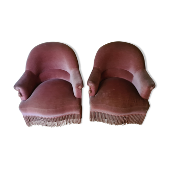 Pair of toad armchairs