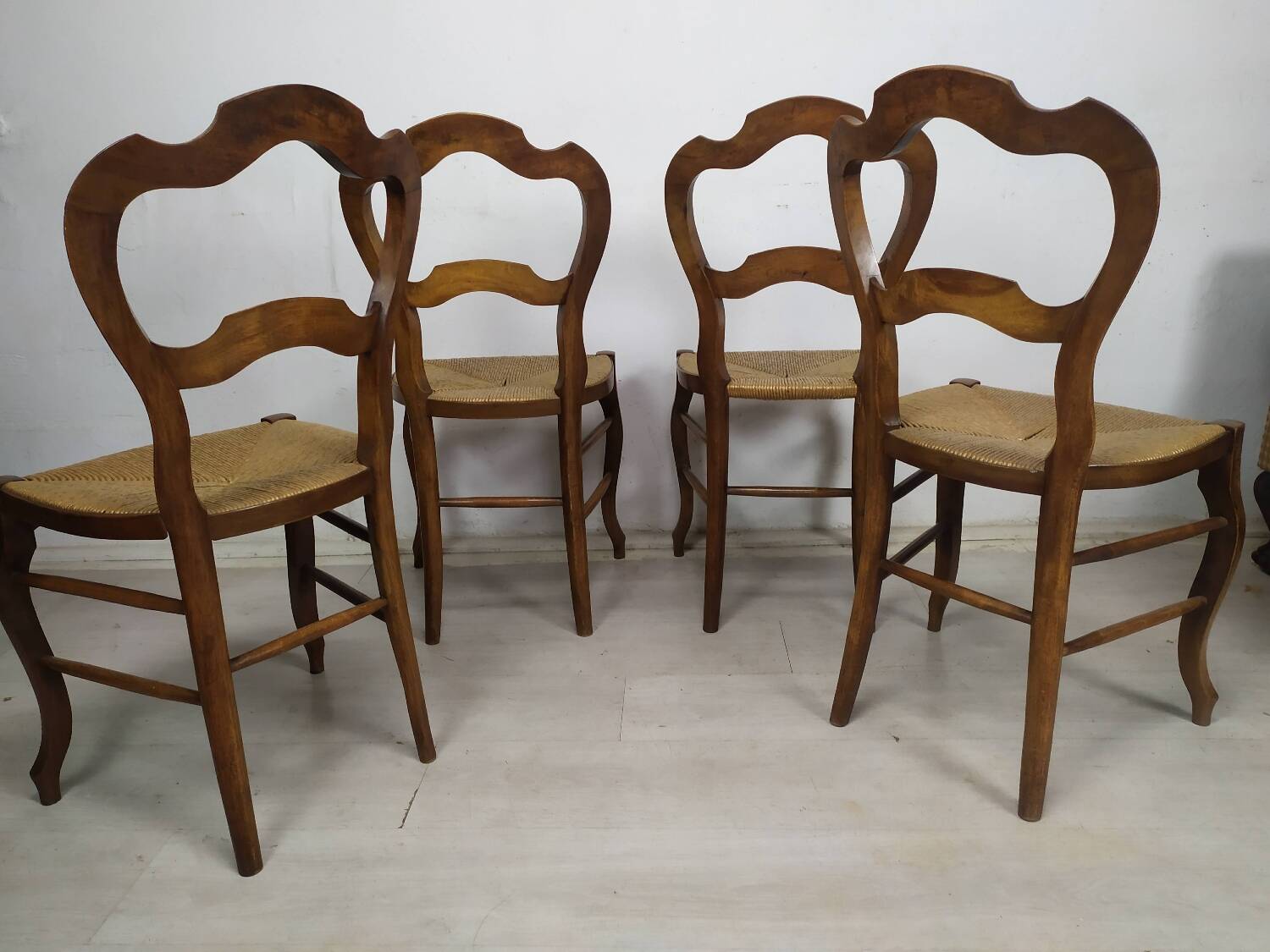 4 straw chairs